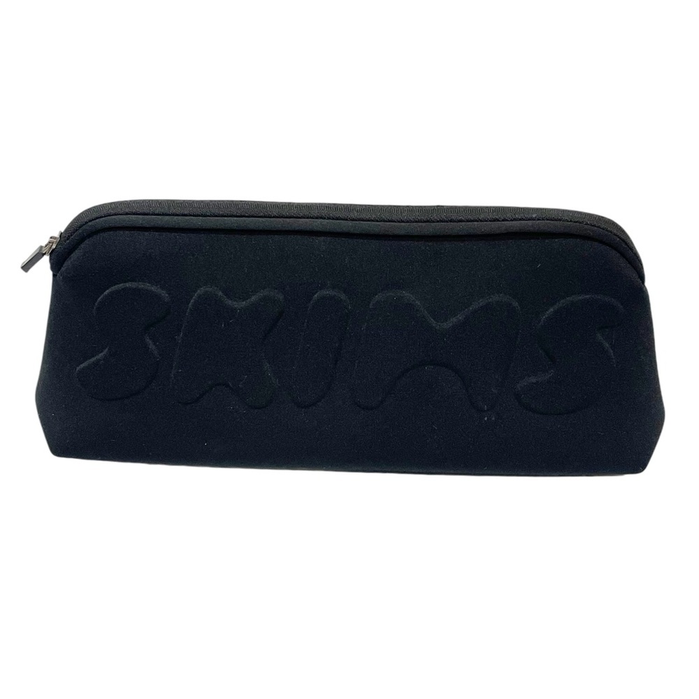 SKIMS Kim Kardashian Black Neoprene Soot Travel Pouch